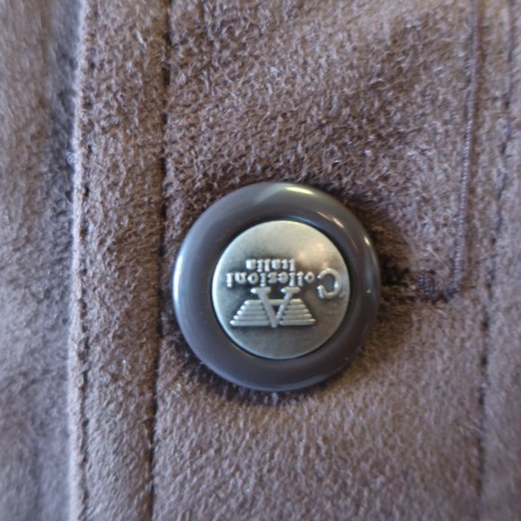 NWT Mens A Collezioni Italia Brown Button-Up Faux Suede Jacket XXL * - Picture 6 of 12